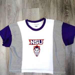 Northwestern State University Crop Tee Ladies Small